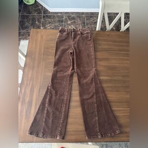 West of Melrose Brown Flared Corduroy Jeans 27